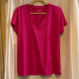 bcg Hot Pink V-Neck Short Sleeve Active Tee